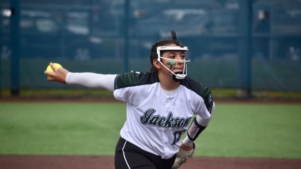 Yanina Sherwood struck out 255 batters in 164 innings in 2023 for the Jackson Timberwolves.